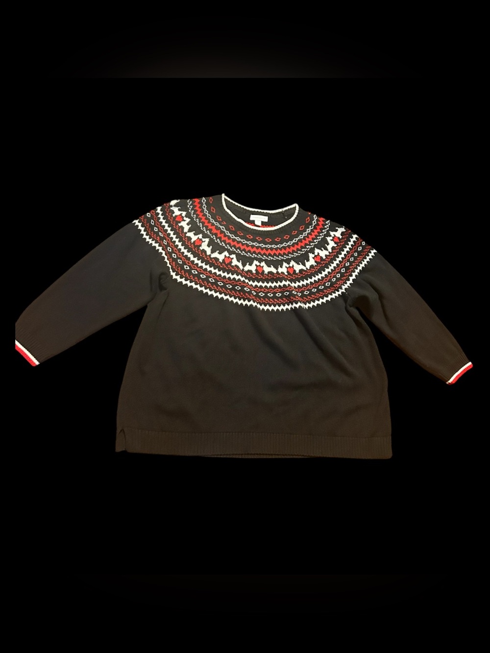Charter Club Fair Isle Scottie Dog Sweater 4X
